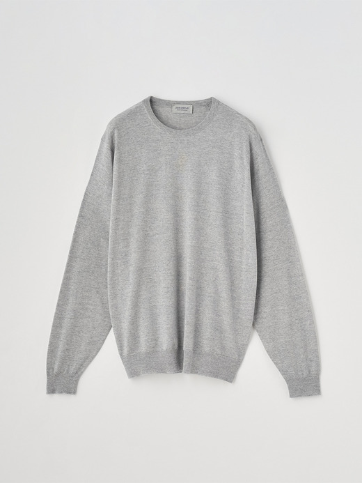 クルーネック長袖ニットプルオーバー | SCANLAN | 30G MODERN FIT 詳細画像 NIMBUS 2