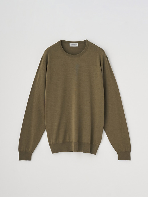 クルーネック長袖ニットプルオーバー | SCANLAN | 30G MODERN FIT 詳細画像 REWILDING GREEN 2