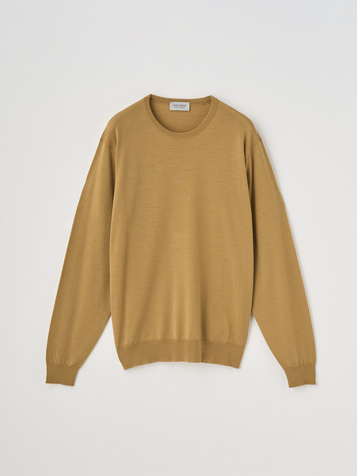クルーネック長袖ニットプルオーバー | SCANLAN | 30G MODERN FIT 詳細画像 YELLOW LUSTRE 2