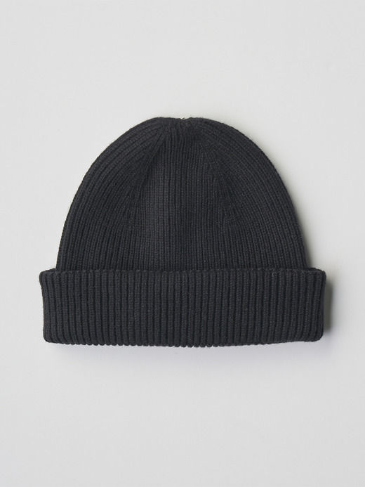 ［Eco Cashmere］カシミヤ混 リブ編ニットキャップ | SUNDAY | 5G 詳細画像 BLACK 2