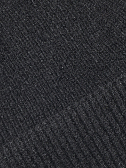 ［Eco Cashmere］カシミヤ混 リブ編ニットキャップ | SUNDAY | 5G 詳細画像 BLACK 5