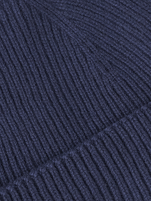 ［Eco Cashmere］カシミヤ混 リブ編ニットキャップ | SUNDAY | 5G 詳細画像 MIDNIGHT 2