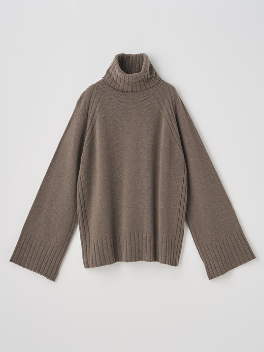 ［Eco Cashmere］カシミヤ混 オーバーサイズタートルネック長袖ニットプルオーバー | TABATHA | 7G 詳細画像 TOAST 2