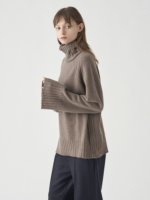［Eco Cashmere］カシミヤ混 オーバーサイズタートルネック長袖ニットプルオーバー | TABATHA | 7G 詳細画像 TOAST 8