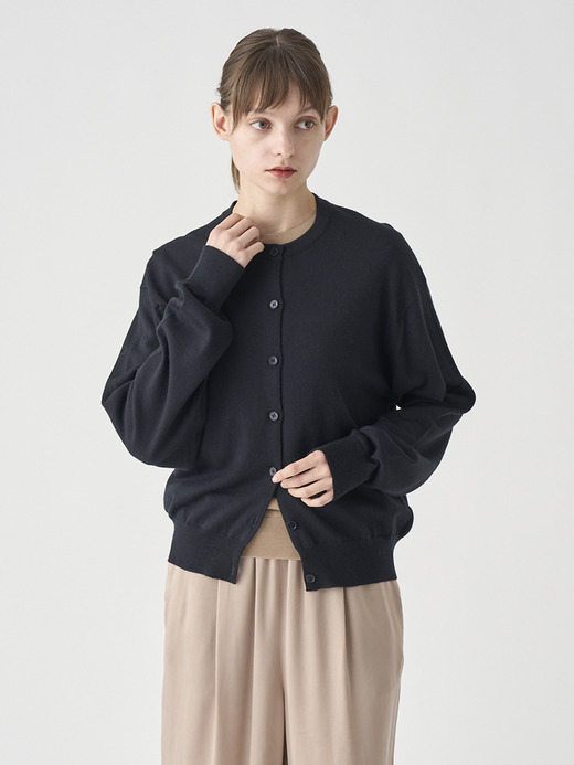 オーバーサイズ長袖ニットカーディガン | TANDICE | 24G MODERN FIT 詳細画像 BLACK 4