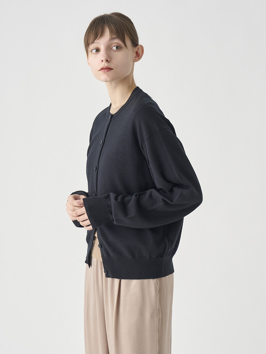 オーバーサイズ長袖ニットカーディガン | TANDICE | 24G MODERN FIT 詳細画像 BLACK 5