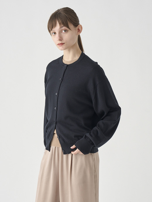 オーバーサイズ長袖ニットカーディガン | TANDICE | 24G MODERN FIT 詳細画像 BLACK 6