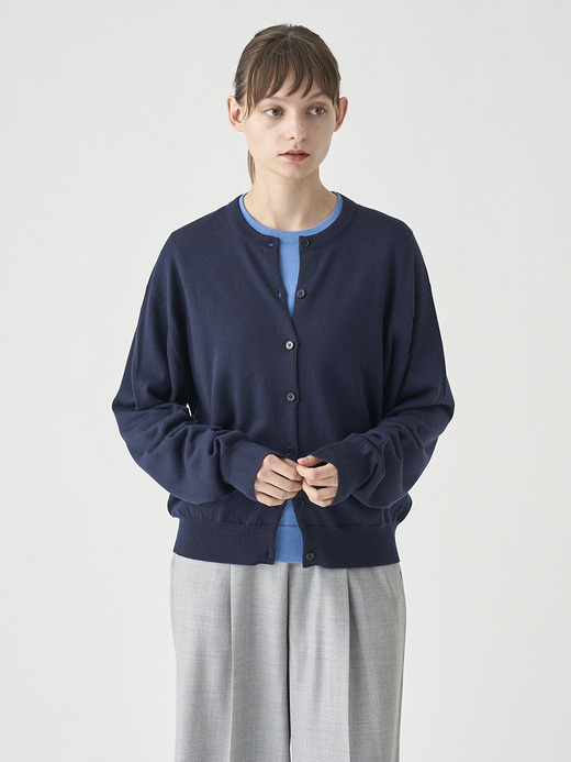 オーバーサイズ長袖ニットカーディガン | TANDICE | 24G MODERN FIT 詳細画像 MIDNIGHT 3