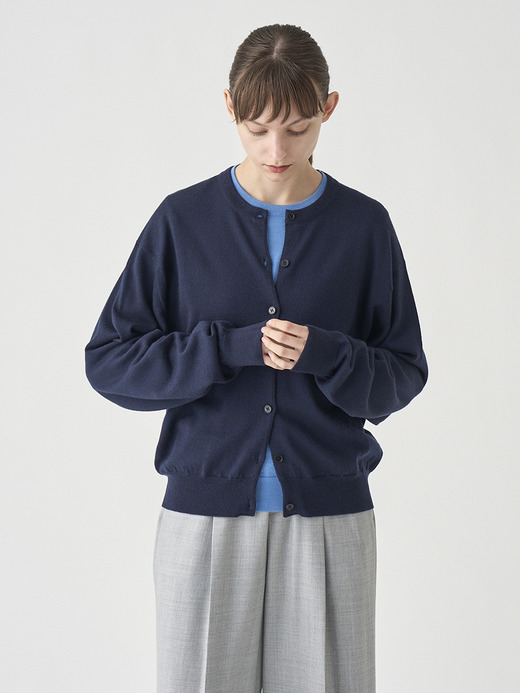 オーバーサイズ長袖ニットカーディガン | TANDICE | 24G MODERN FIT 詳細画像 MIDNIGHT 4