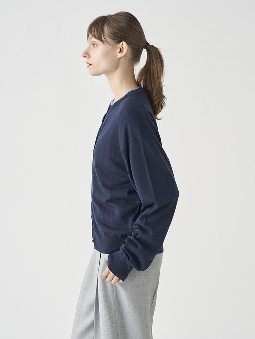 オーバーサイズ長袖ニットカーディガン | TANDICE | 24G MODERN FIT 詳細画像 MIDNIGHT 7