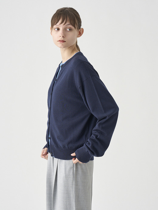 オーバーサイズ長袖ニットカーディガン | TANDICE | 24G MODERN FIT 詳細画像 MIDNIGHT 8