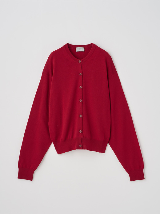 オーバーサイズ長袖ニットカーディガン | TANDICE | 24G MODERN FIT 詳細画像 RUBY RED 2