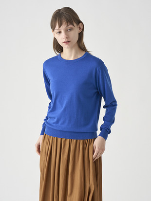クルーネック長袖ニットプルオーバー | VIVIENNE | 30G MODERN FIT