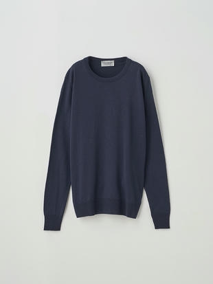 クルーネック長袖ニットプルオーバー | VIVIENNE | 30G MODERN FIT