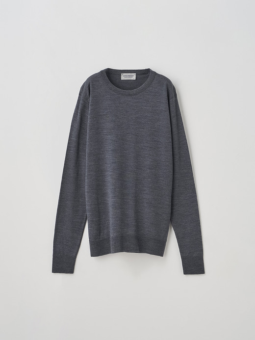 クルーネック長袖ニットプルオーバー | VIVIENNE | 30G MODERN FIT 詳細画像 CHARCOAL 2