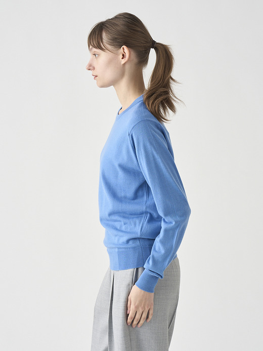 クルーネック長袖ニットプルオーバー | VIVIENNE | 30G MODERN FIT 詳細画像 CHAMBRAY BLUE 5
