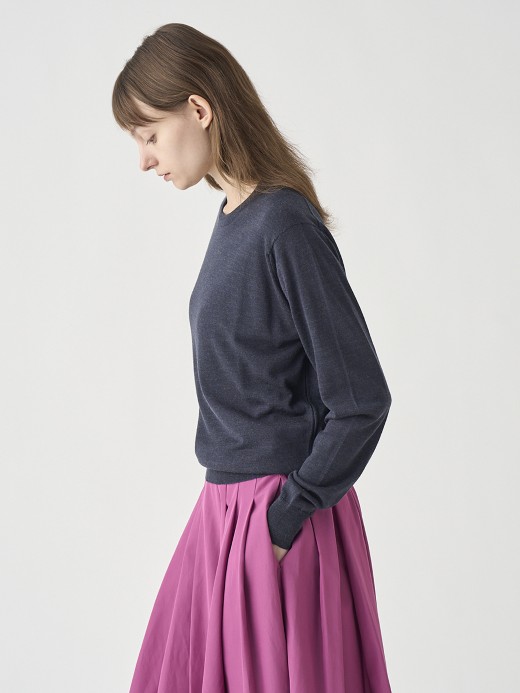 クルーネック長袖ニットプルオーバー | VIVIENNE | 30G MODERN FIT 詳細画像 HEPBURN SMOKE 6