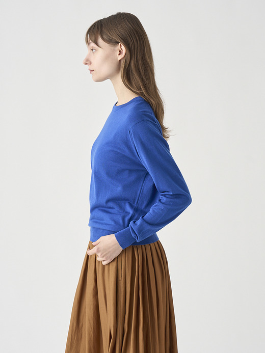 クルーネック長袖ニットプルオーバー | VIVIENNE | 30G MODERN FIT 詳細画像 MAZARINE BLUE 5