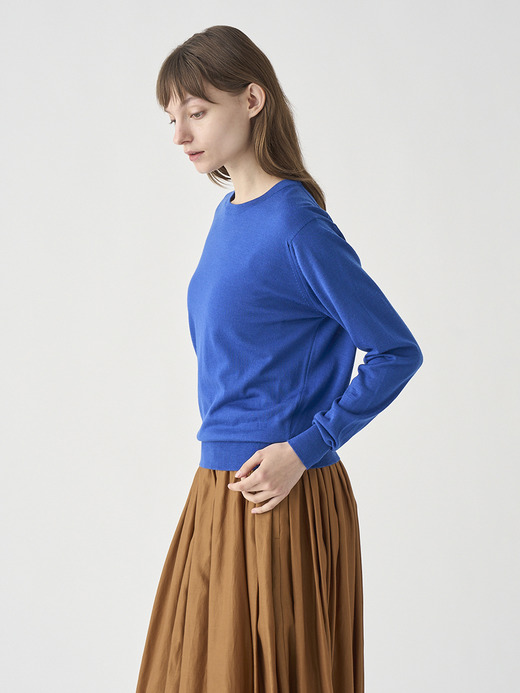 クルーネック長袖ニットプルオーバー | VIVIENNE | 30G MODERN FIT 詳細画像 MAZARINE BLUE 6