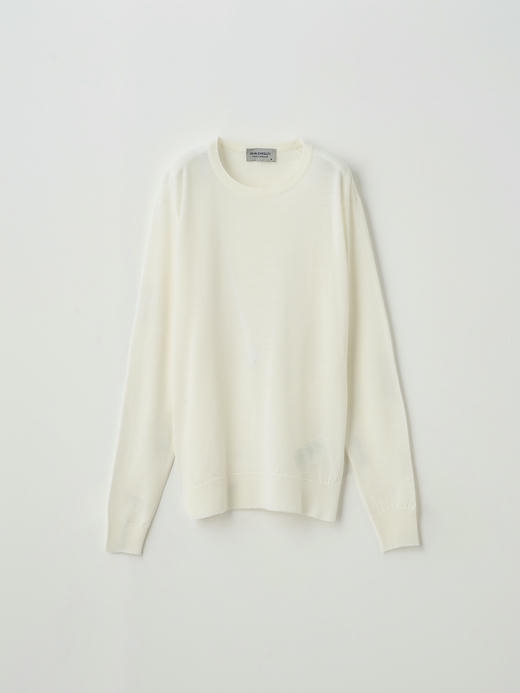 クルーネック長袖ニットプルオーバー | VIVIENNE | 30G MODERN FIT 詳細画像 SNOW WHITE 1