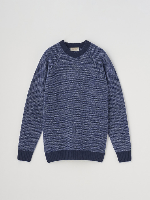 ［Eco Cashmere］カシミヤ混 クルーネックメランジニットプルオーバー | INGHRAM | STANDARD FIT 7G 詳細画像 NO1(WINSLOW) 2