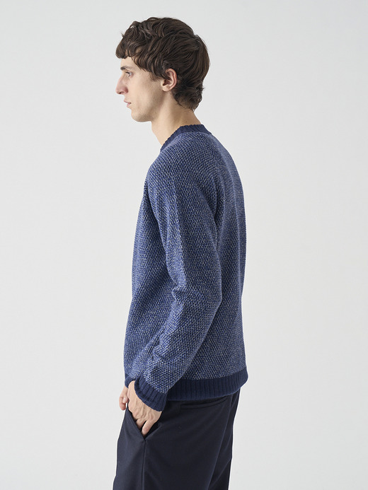 ［Eco Cashmere］カシミヤ混 クルーネックメランジニットプルオーバー | INGHRAM | STANDARD FIT 7G 詳細画像 NO1(WINSLOW) 6