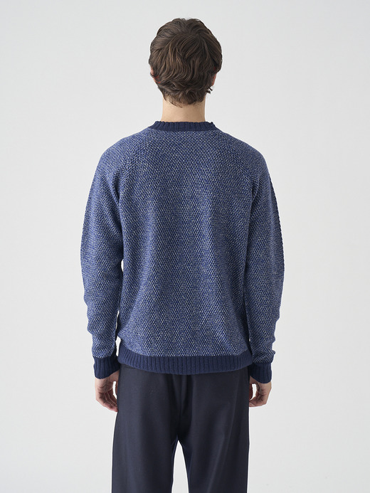 ［Eco Cashmere］カシミヤ混 クルーネックメランジニットプルオーバー | INGHRAM | STANDARD FIT 7G 詳細画像 NO1(WINSLOW) 8