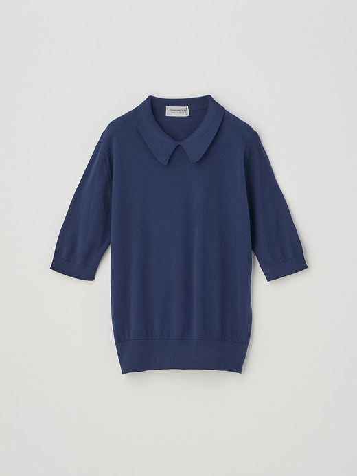 ボタンレス半袖コットンニットポロシャツ | ADALINE | 30G 詳細画像 FRENCH NAVY 1
