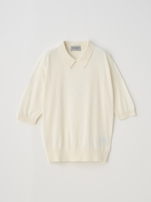 ボタンレス半袖コットンニットポロシャツ | ADALINE | 30G 詳細画像 STARCH 1