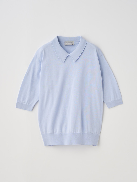 Ｖネック長袖コットンニットプルオーバー | ANNE | 30G COMMON FIT 詳細画像 DEW 1