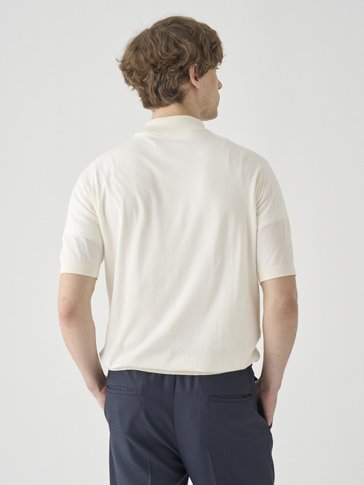 モックネック半袖コットンニットＴシャツ | ARBER | 30G MODERN FIT 詳細画像 STARCH 7
