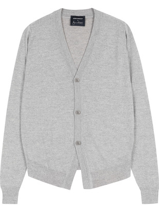 【5/15発売 JOHN SMEDLEY×Bill Nighy】Vネック長袖ニットカーディガン｜BN001