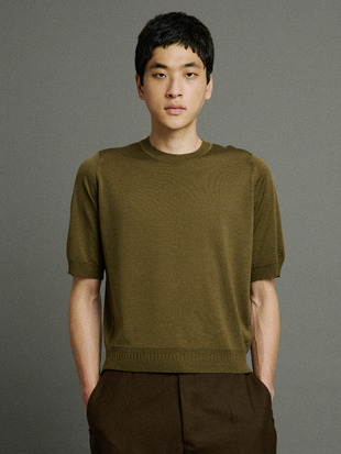 【5/15発売 JOHN SMEDLEY×Bill Nighy】クルーネック半袖ニットＴシャツ｜BN002