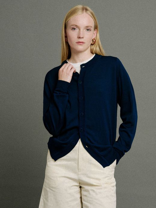 【5/15発売 JOHN SMEDLEY×Bill Nighy】クルーネック長袖ニットカーディガン｜BN004 詳細画像 NO1(BN004) 1