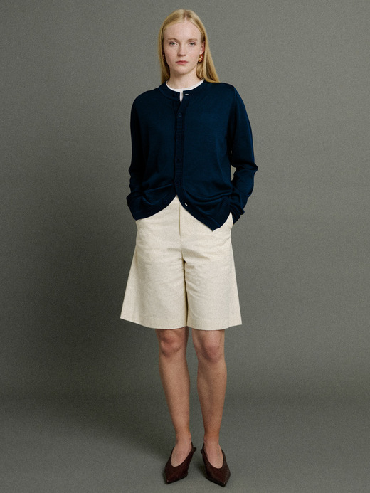 【5/15発売 JOHN SMEDLEY×Bill Nighy】クルーネック長袖ニットカーディガン｜BN004 詳細画像 NO1(BN004) 5