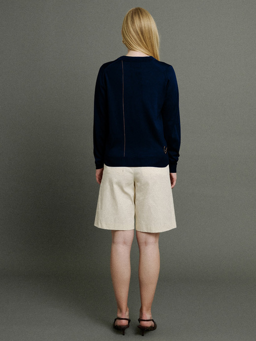 【5/15発売 JOHN SMEDLEY×Bill Nighy】クルーネック長袖ニットカーディガン｜BN004 詳細画像 NO1(BN004) 6