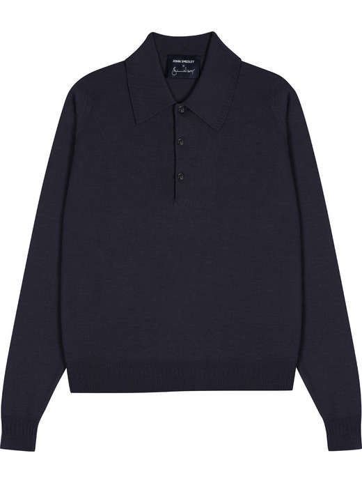 【5/15発売 JOHN SMEDLEY×Bill Nighy】長袖ニットポロシャツ｜BN007 詳細画像 NO1(BN007) 2