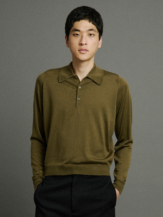 【5/15発売 JOHN SMEDLEY×Bill Nighy】長袖ニットポロシャツ｜BN007 詳細画像 NO6(BN007) 1