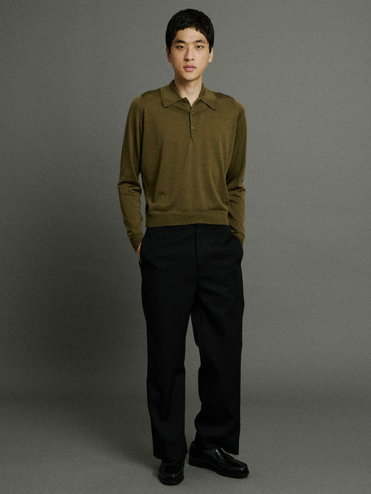 【5/15発売 JOHN SMEDLEY×Bill Nighy】長袖ニットポロシャツ｜BN007 詳細画像 NO6(BN007) 5