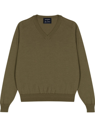 【5/15発売 JOHN SMEDLEY×Bill Nighy】Vネック長袖プルオーバー｜BN008