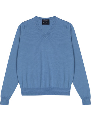 【5/15発売 JOHN SMEDLEY×Bill Nighy】Vネック長袖プルオーバー｜BN008