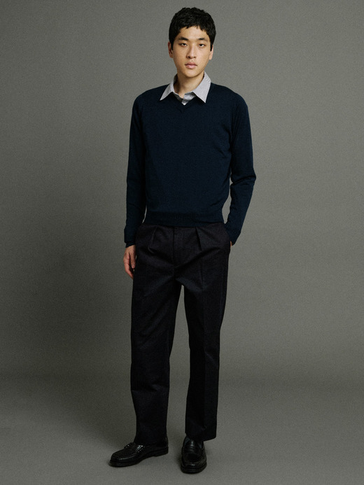 【5/15発売 JOHN SMEDLEY×Bill Nighy】Vネック長袖プルオーバー｜BN008 詳細画像 NO1(BN008) 5