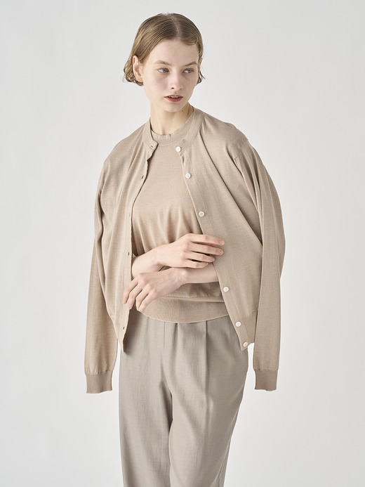 [Anglo Indian Gauze]クルーネック半袖ニットプルオーバー | BRIDIE | 30G 詳細画像 OAT 6