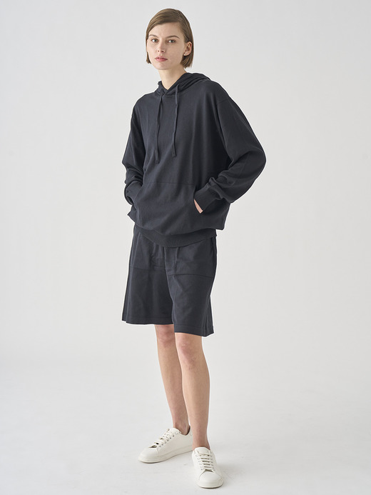 コットンニットイージーショーツ | COWAN | 24G EASY FIT 詳細画像 BLACK 1