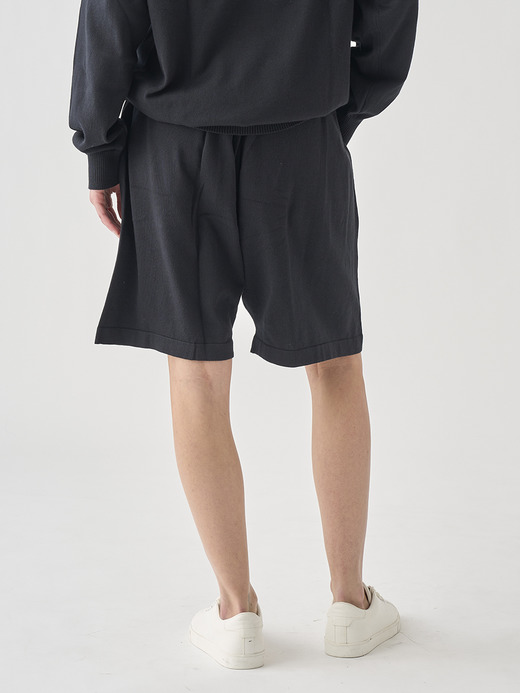 コットンニットイージーショーツ | COWAN | 24G EASY FIT 詳細画像 BLACK 5