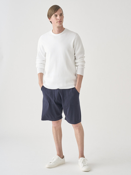 コットンニットイージーショーツ | COWAN | 24G EASY FIT 詳細画像 NAVY 1