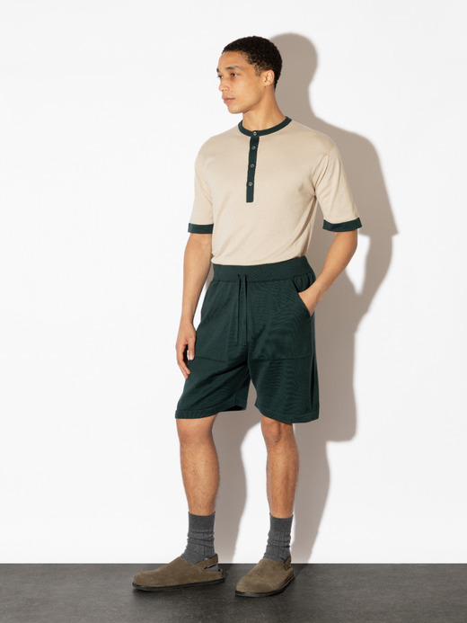 コットンニットイージーショーツ | COWAN | 24G EASY FIT 詳細画像 RAINFOREST 2