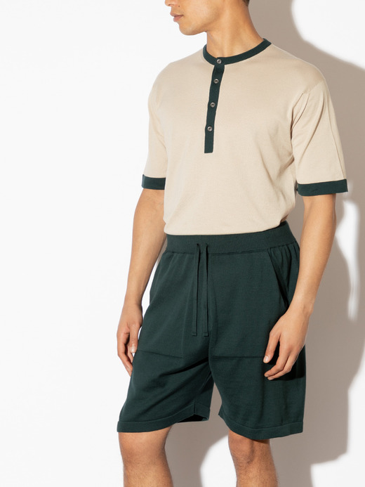 コットンニットイージーショーツ | COWAN | 24G EASY FIT 詳細画像 RAINFOREST 3