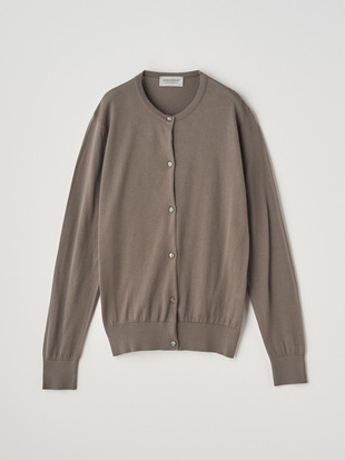 長袖コットンニットカーディガン | ELINOR | 30G MODERN FIT