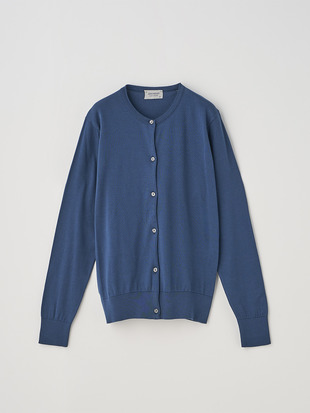 長袖コットンニットカーディガン | ELINOR | 30G MODERN FIT